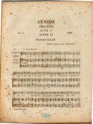 Archives du chant, 8,2. Armide : tragédie ; acte V, scène II