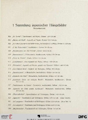 1 Sammlung japanischer Hängebilder (Kakemonos) (Nr. 504-544)