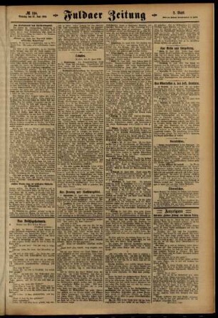 Zweite Ausgabe vom Dienstag, den 27. Juni 1916.