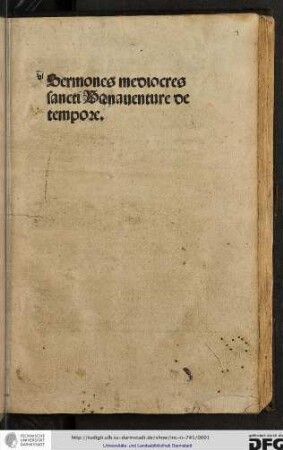 Sermones mediocres de tempore. Add: Sermones quattuor de eucharistia et de passione domini