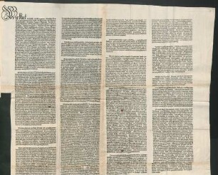 Einblattdruck mit dem kaiserlichen Papiersiegel und gestempelter Unterschrift Kaiser Karl V.