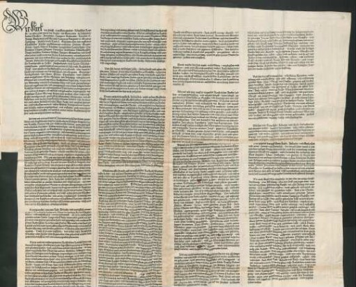 Einblattdruck mit dem kaiserlichen Papiersiegel und gestempelter Unterschrift Kaiser Karl V.