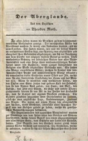 Der Aberglaube