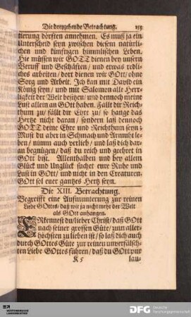 Die XIII. Betrachtung.