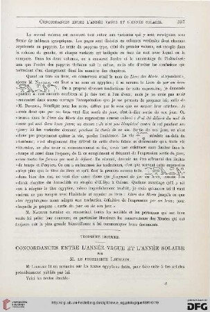 Concordances entre l'année vague et l'année solaire