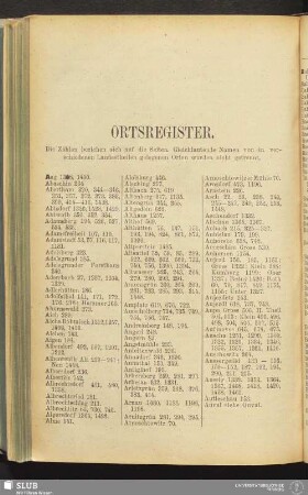 Ortsregister