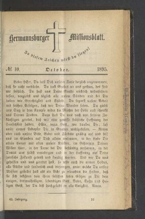 N°. 10. Oktober. 1895