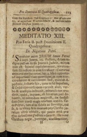 Meditatio XIII. Pro Feria II. post Dominicam II. Quadragesimæ. - Meditatio XIV. Pro Feria III. post Dominicam II. Quadragesimæ.