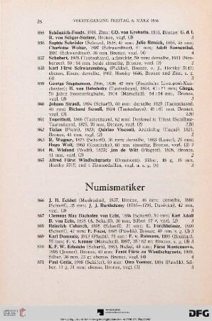 Numismatiker (Nr. 866-876)