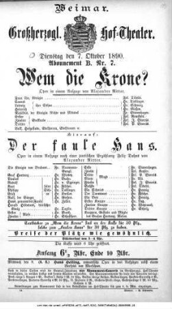 Wem die Krone?