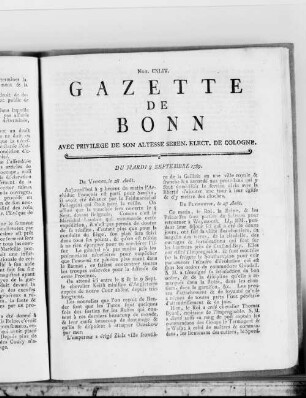 Gazette de Bonn. 1789-1789