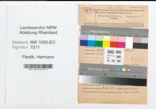 Entnazifizierung Hermann Pawlik, geb. 23.10.1903 (Reg.Inspektor)