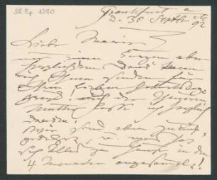 Brief an Marie Michaelis : 30.09.1892