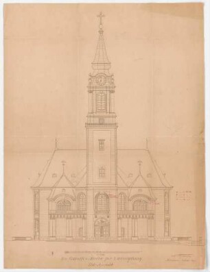 Thiersch, Friedrich von; Ludwigsburg; Garnisonkirche - Ost (Ansicht)