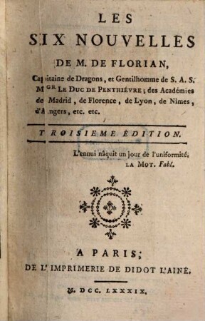 Les six Nouvelles
