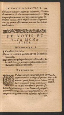 De Votis Et Vita Monastica.