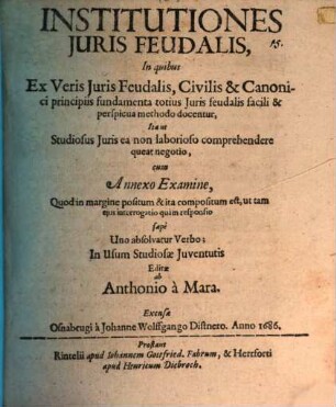 Institutiones iuris feudalis