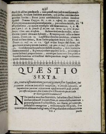 Quæstio Sexta. - Quæstio Decima.