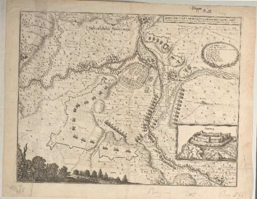 Abris der Statt Neustatt in Francken sampt den Verschantzungen, worinen die Kay. und Bez. Armeen quartirt haben den 6. July 1640