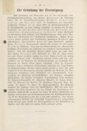 Die Gründung der Vereinigung
