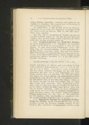 § 43. Theoretische Deutung des chemischen Werthes; Wesen der Affinität.