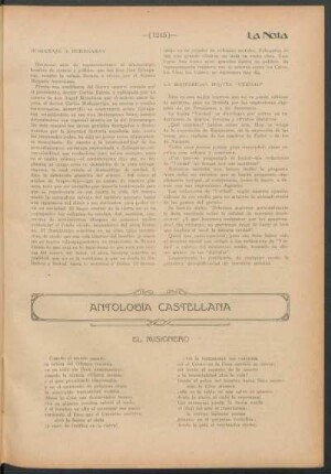 Antología castellana : El misionero