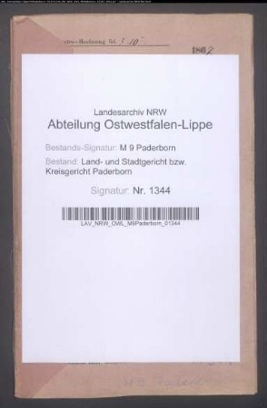 Erblasser: Timmer, gen. Holländer, Jodocus; Erblasser: Timmer, Anna Angela, geb. Morfeld:
