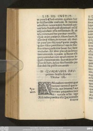 Si Quadrupes Pauperiem fecisse dicatur. Titulus IX.