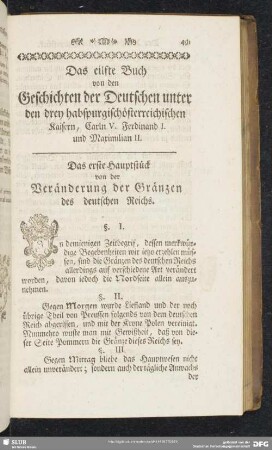 Das eilfte Buch von den Geschichten der Deutschen unter den drey habspurgischösterreichischen Kaisern, Carln V. Ferdinand I. und Maximilian II.