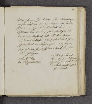 Ludwig Kosel. – Frankfurt am Main, 25.09.1844