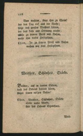 Weisheit, Schönheit, Stärke