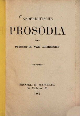 Nederduitsche Prosodia