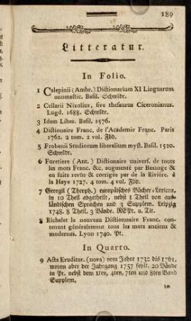 189-206, Litteratur.