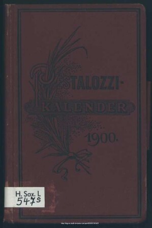 54.1900: Kalender des Sächsischen Pestalozzi-Vereins : auf das Jahr ..