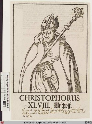 Bildnis Christoph (von Braunschweig-Wolfenbüttel), 1511-58 Erzbischof von Bremen