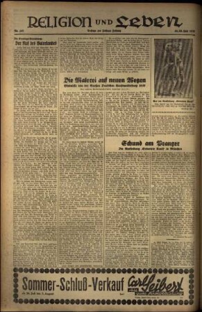 Zweite Ausgabe vom Samstag, den 24. Juli 1937.