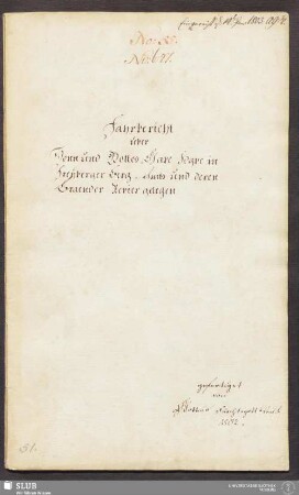 Fahrbericht über Sonn und Gottes-Gabe Fdgbe in Freyberger Berg-Amts und deren Braender Revier gelegen - 17.6554 4.