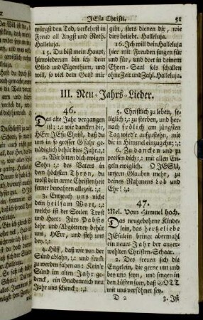 III. Neu-Jahrs-Lieder.