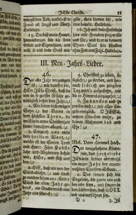 III. Neu-Jahrs-Lieder.