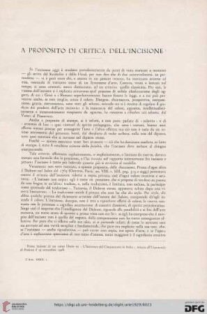 32: A proposito di critica dell'incisione