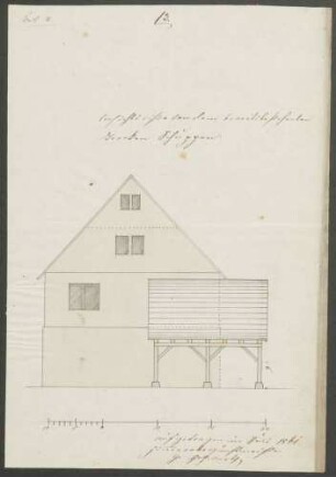 Breuninger, Jakob, Gerber Abbruch und Wiederaufbau des Schuppens