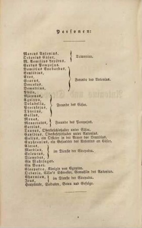 Shakspeare's dramatische Werke, 10. Antonius und Cleopatra. Maaß für Maaß. Timon von Athen