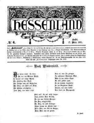No. 6, 17. März 1891