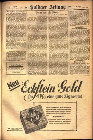 Zweite Ausgabe vom Sonntag, den 23. Januar 1927.