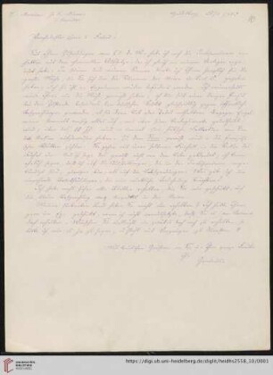 Brief von Georg Gottfried Gervinus an Johann Friedrich Minssen