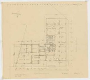 Bürohaus Bayerischer Platz 1 / Landshuter Straße 21, Berlin-Schöneberg: Grundriss Erdgeschoss 1:100