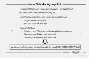 Neue Ziele der Agrarpolitik