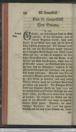 Das III. Hauptstück. Von Guiana