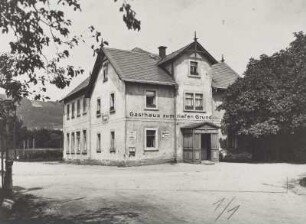 Graupa (Pirna-Graupa), Nr. 15 (Richard-Wagner Straße 50). Gasthaus zum tiefen Grund. Eckansicht