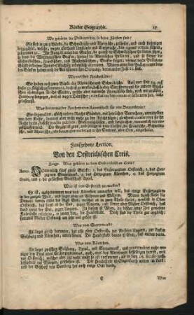 Funfzehnte Lection. Von den Oestreichischen Creis